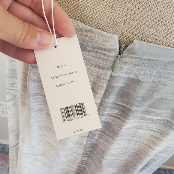 Vince Ruched Velvet Paneled Skirt in Pale Sea Grass Size 12 - Picture 6 of 9